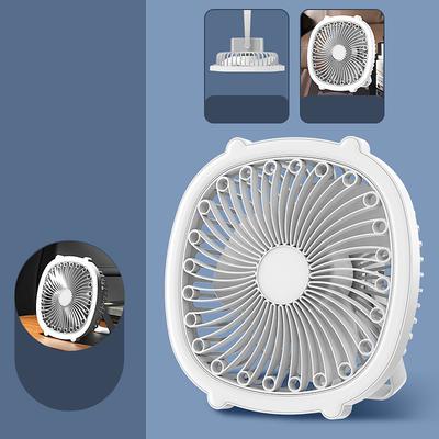 Mini Eight-Claw Clip Fan – USB Rechargeable Portable Luminous Fan, Hangable and Bendable Design with Three Wind Shields