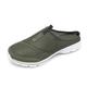 Men's Clogs Mules Half Shoes Comfort Shoes Walking Casual Daily Tissage Volant Loafer Dark Grey Black Army Green Summer Spring