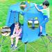 Adrinfly Kids Climbing Dome with Canopy and Playmat - 10 ft Jungle Gym Geometric Playground Dome Climber Play Center Rust & UV Resistant Steel Supporting 1000 LBS
