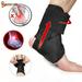 Spencer Ankle Support Brace Adjustable Open Heel Plantar Fasciitis Compression Sleeve Stabilizer Sprain Wrap Pain Relief - L Size