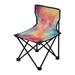 Orange Colorful Print Portable Camping Chair Outdoor Folding Beach Chair Fishing Chair Lawn Chair with Carry Bag Support to 220LBS