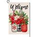 Christmas Gard Flag Floral Mason Jar 12x18 Vertical Double Sided Winter Holiday Outside rations Burlap Yard Flag BW541