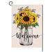 Summer Sunflower Gard Flag 12x18 Vertical Double Sided Welcome Summer Mason Jar Flowers Farmhouse Outside rations Burlap Yard Flag BW129