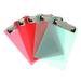 Oahisha Clipboard 5 Pack Mini Transparent Clipboard Tiny A6 Clip Boards Colourful Plastic Clipboard Memo Size Low Profile Clip (Random Color)