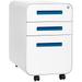 TJUNBOLIFE Laura Davidson Stockpile 3-Drawer File Cabinet for Home Office Commercial- Size Blue Faceplate