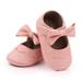 WBQ Infant Baby Girls Soft Sole Bowknot Princess Wedding Dress Mary Flats Newborn Light Baby Sneaker Shoes 0-18M