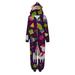 Family Leisure Christmas Family Four Piece Cartoon Printed Hooded Jumpsuit Parent Child Pajama Set ï¼ˆWomanï¼‰ Purple M