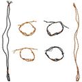 Pendant Woven Mesh Bag Jewelry Necklace Empty Cord Holder Necklaces Stones Decorative Bracelet Bracket