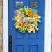 Deagia Home Decor Clearance Flower Bee Door Wreath Bee Festival Artificial Wreath Decor Spring Wreaths for Front Door Outside Home Indoor Outdoor Decor 2024 Spring