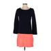 J.Crew Casual Dress - Mini: Orange Color Block Dresses - Women's Size X-Small