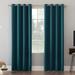 Sun Zero-Sun Zero Oslo Total Blackout Grommet Curtain Panel Single Panel52x84-Teal108inLX52inW