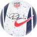Mia Hamm USWNT Autographed Paint Splatter Nike Mini Soccer Ball