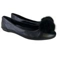 Michael Kors Shoes | Michael Michael Kors Remi Womens Black Flats Slip On Shoes Pom Poms Leather 8.5 | Color: Black | Size: 8.5