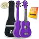 A-Star Soprano Ukulele With Aquila Strings and Bag - Purple