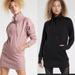 Athleta Dresses | New Athleta Xxs Cozy Karma Sweatshirt Dress 1/4 Zip Black Dogwood Mauve Two | Color: Black/Pink | Size: Xxs