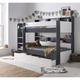 Oliver Grey and White Storage Bunk Bed Without Drawer