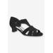 Women's Essie Sandal by Franco Sarto in Black Lamy (Size 9 M)