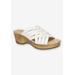 Extra Wide Width Women's Rossana Sandal by Franco Sarto in White (Size 10 WW)