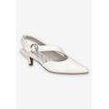 Extra Wide Width Women's Sarita Slingback by Franco Sarto in White (Size 7 WW)