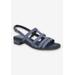 Wide Width Women's Merlin Sandal by Naturalizer in Navy (Size 8 W)