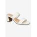 Extra Wide Width Women's Clovelle Sandal by Franco Sarto in White (Size 9 WW)