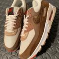 Nike Shoes | Nike Air Max 90 Amd Snakeskin Brown Size 9 Women's Shoes | Color: Brown/Tan | Size: 9