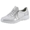 Schnürschuh WALDLÄUFER "HAVY-Soft", Damen, Gr. 7,5 (41), silber (weiß, silberfarben), Nubukleder, Textil, sportlich, Schuhe, Freizeitschuh, Halbschuh, Komfortschuh mit Reißverschluss, H-Weite