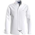 Langarmhemd TOMMY HILFIGER BIG & TALL "BT-PIGMT DYED LI SOLID RF SHRT-B" Gr. XXXL, N-Gr, weiß (optic white) Herren Hemden Langarm