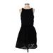Gap Casual Dress - Mini Crew Neck Sleeveless: Black Print Dresses - Women's Size 0
