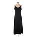 Calvin Klein Cocktail Dress - A-Line V Neck Sleeveless: Black Print Dresses - Women's Size Small