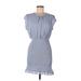 Bailey Rose Cocktail Dress - Bodycon Keyhole Sleeveless: Blue Print Dresses - Women's Size Large