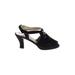 Via Spiga Heels: Black Solid Shoes - Women's Size 7 1/2 - Open Toe