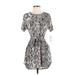 Lularoe Casual Dress - Mini High Neck Short sleeves: Gray Snake Print Dresses - New - Women's Size Small