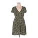 My Michelle Casual Dress - Mini V Neck Short sleeves: Gold Dresses - Women's Size X-Large