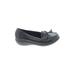 Clarks Flats: Slip-on Wedge Casual Black Solid Shoes - Women's Size 6 1/2 - Almond Toe