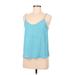 Forever 21 Sleeveless Blouse: Blue Tops - Women's Size Medium