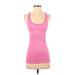 Lululemon Athletica Active Tank Top: Pink Color Block Activewear - Women's Size 4