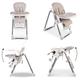 George Red Kite Feed Me Lolo High Low Chair - Grey