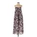 Club Monaco Casual Dress - Midi Square Sleeveless: Burgundy Dresses - Women's Size 4