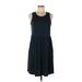 Old Navy Casual Dress - A-Line Scoop Neck Sleeveless: Teal Solid Dresses - Women's Size Medium