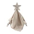 Baby Schmusetuch Stern mit besticktem Gesicht, Schnuffeltuch aus Musselin mit Knotendetails, Trösterchen für Jungen und Mädchen