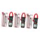 Veemoon 3pcs Clamp Multimeter Dc Amp Meter Voltage Current Meter Digital Clamp Meter Digital Clamp Tester Voltmeter Portable Electrical Repair Tool Pocket Electrician Tools Red Electronic
