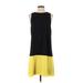 Alice + Olivia Casual Dress - Mini High Neck Sleeveless: Yellow Print Dresses - New - Women's Size Medium