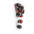 AC 250V Switches 3A 16mm Thread SPST Momentary Red Push Button Switch Foot Switches 10 Pcs Industrial switch accessories