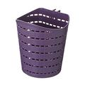 Bathroom trash can Household Mini Woven Hollow Creative Desktop Trash Can Bathroom Office Hook Hanging Storage Basket Trash Can Kitchen Trash Can (Color : Purple)