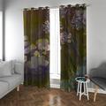 GaNkas Monet Art Blackout Curtains for Living Room/Bedroom Purple Water Lily Flower Window Curtains for Home Office Decor 2 Panels Set-Eyelet W42xL72