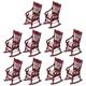 TOYANDONA 10 Pcs Model Chair Mini Chairs for Crafts Dollhouse Accessories Dollhouse Chair Ornament House Supplies Kids Toys Plant Pot Decor Rocking Chair Tiny Chair Cake Baby Wooden Pretend