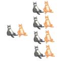 HEMOTON 10 Pcs Simulation Cat Decoration Kid Toys Kids Cat Figurine Fairy House Cat Decors Cars Toys Car Model Puzzle Toys Kids Toy Cake Toy Children’s Toys Desktop Decor Animal Pvc Kitten