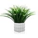 SmPinnaA Artificial Plants Indoor Artificial Plant Potted Fake Plant in Elegant Pot Planter Lifelike Fake Potted for Bathroom Home Office Shelf Desk House Decor Simulation Plant Potted