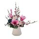 SmPinnaA Artificial Flowers for Decoration Artificial Flowers Hydrangea Orchid with Ceramic Vase Silk Hydrangea Dried Flower Potted Bouquet Wedding Decoration Artificial Flowers Plants